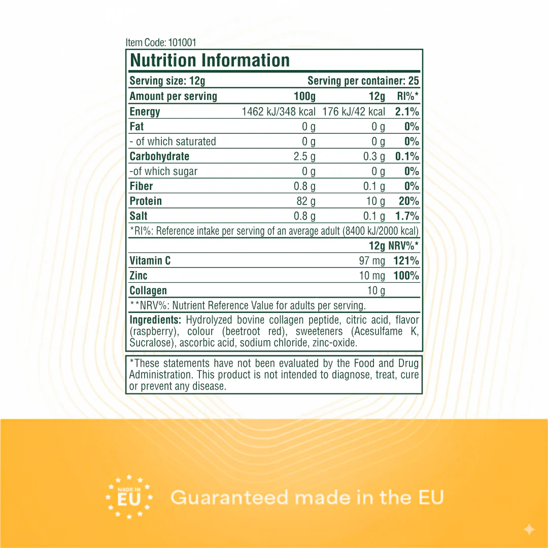 Heyday Essentials: Collagen (Raspberry Flavor, 300g) - Image 3