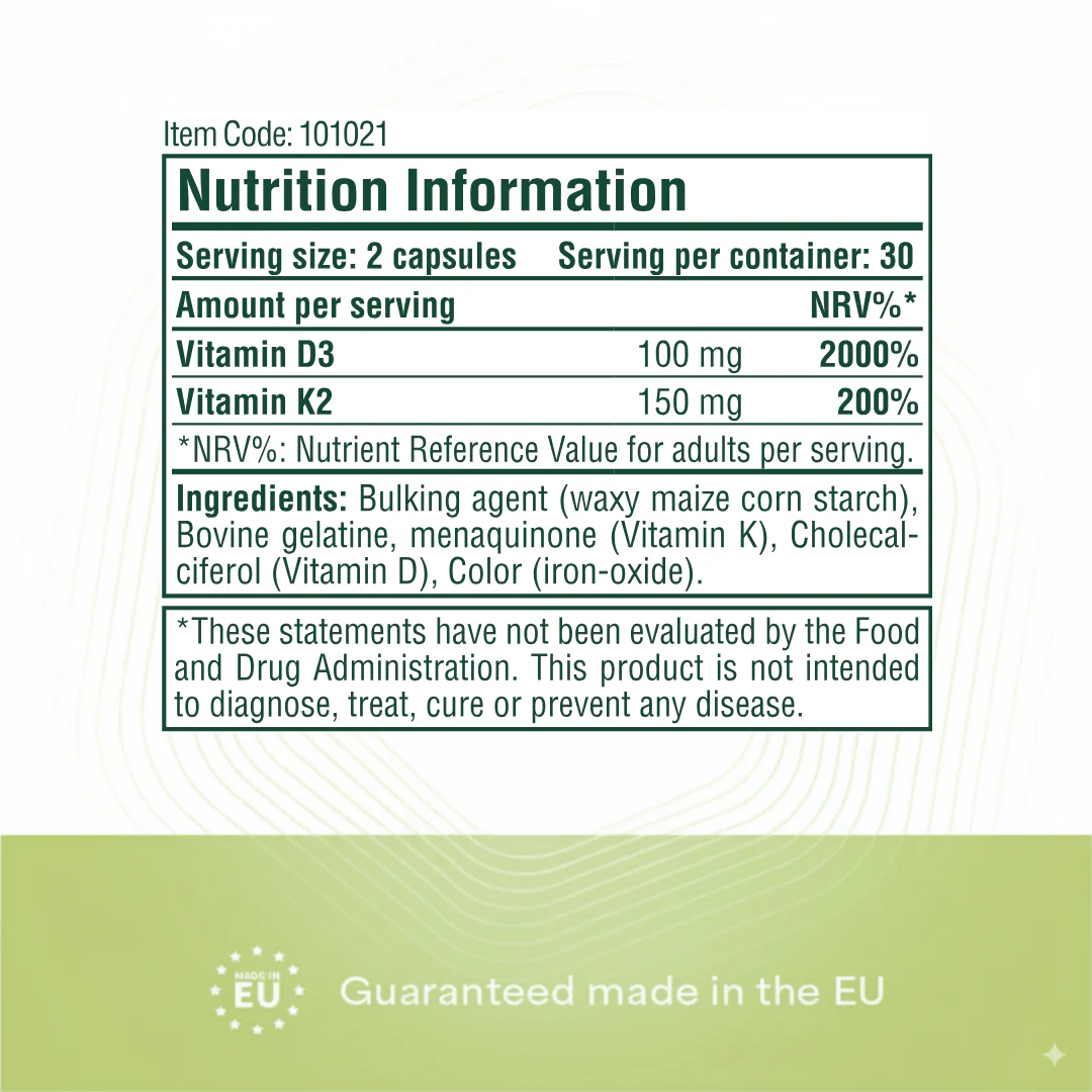 Heyday Essentials: K2+D3 Vitamin (60 Capsules) - Image 3