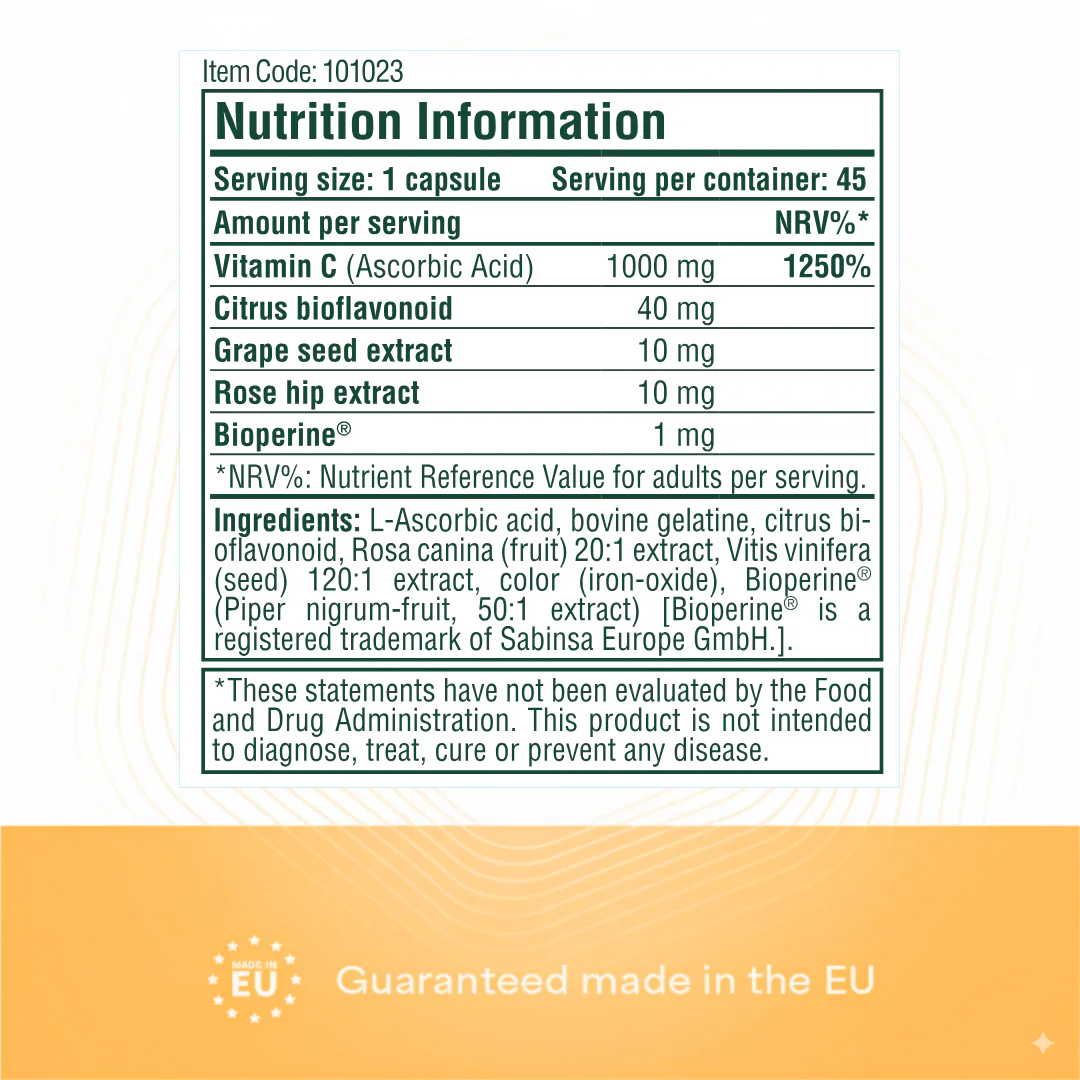 Heyday Essentials: Vitamin C Complex (45 Capsules) - Image 3