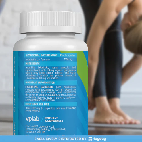 VPLab L-Carnitine (90 Capsules, 1500mg) - Image 4