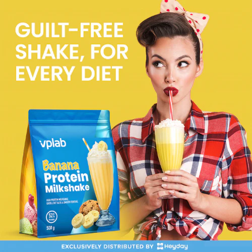 VPLab Sports Protein Milkshake in Banana Flavor (500g) - Image 7